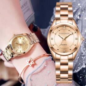 Women's gold Chronos watch